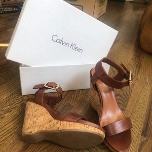 Calvin Klein Cork Bottom Wedges